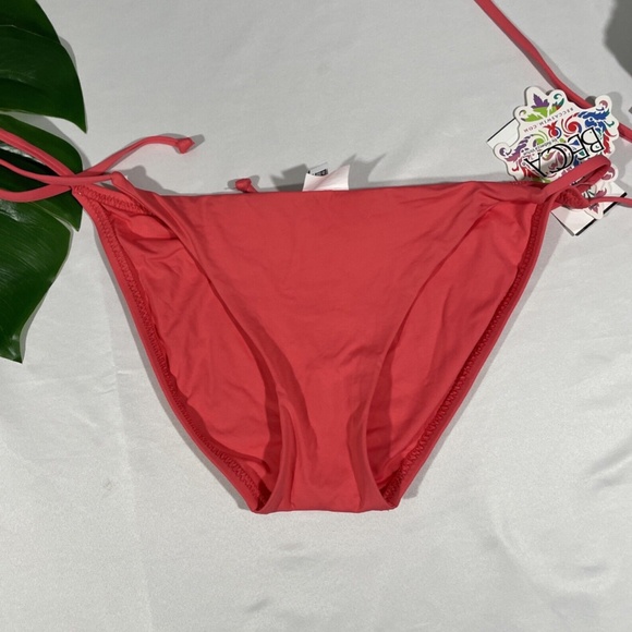 NWD Becca Color Code Side Tie Bikini‎ Bottoms in Coral [SZ Medium ] - Picture 2 of 12